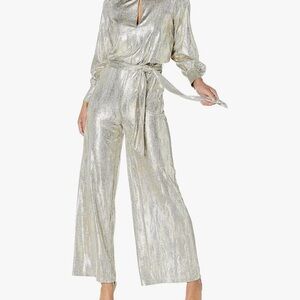 Vince Camuto Shimmering Silver Jumpsuit
